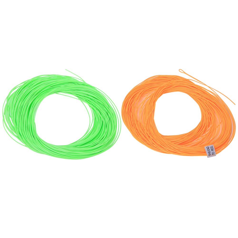 Fly Fishing Floating Line with Welded Loop,Strong Nylon Fly Line Floating Shooting Line,Welded Loops Fly Line Spool Fishing Tackle Accessory for Freshwater Saltwater(Verde)