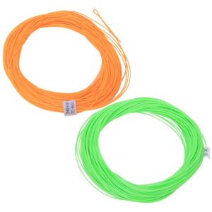 Fly Fishing Floating Line with Welded Loop,Strong Nylon Fly Line Floating Shooting Line,Welded Loops Fly Line Spool Fishing Tackle Accessory for Freshwater Saltwater(Verde)