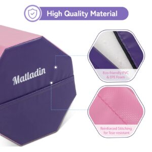 Matladin 20"x20" Gymnastics Octagon Mat Skill Shape Tumbling Backbend Trainer Exercise Mat for Preschool Kids Gym (Pink & Purple)