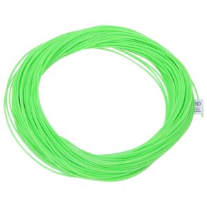 fly fishing floating line with welded loop,strong nylon fly line floating shooting line,welded loops fly line spool fishing tackle accessory for freshwater saltwater(verde)