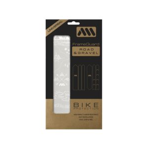 All Mountain Style Honeycomb High Impact Frame Guard Road/Gravel - Clear Bike Frame Protector Supports Universal Fitting - Helps Protect Your Bike from Scratches, Chips and Dings (Bikepacking White)