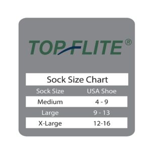 Top Flite Mens Moisture Wicking Seamless Toe Heel Tab Sport Socks 3 Pair Pack (as1, alpha, l, regular, regular, White, Large)