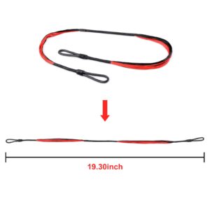 NBCGGS 19.3" Cobra Adder String Replacement Crossbow R9 Cobra Adder Crossbow String,20 Strands HMPE 1600D,Red