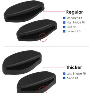 BLAZERBUCK Replacement Nose Piece Pads for Oakley Top Knot OO9434/Side Swept OO9445/HSTN OO9464/Wildrye OO9230 Sunglasses - Black