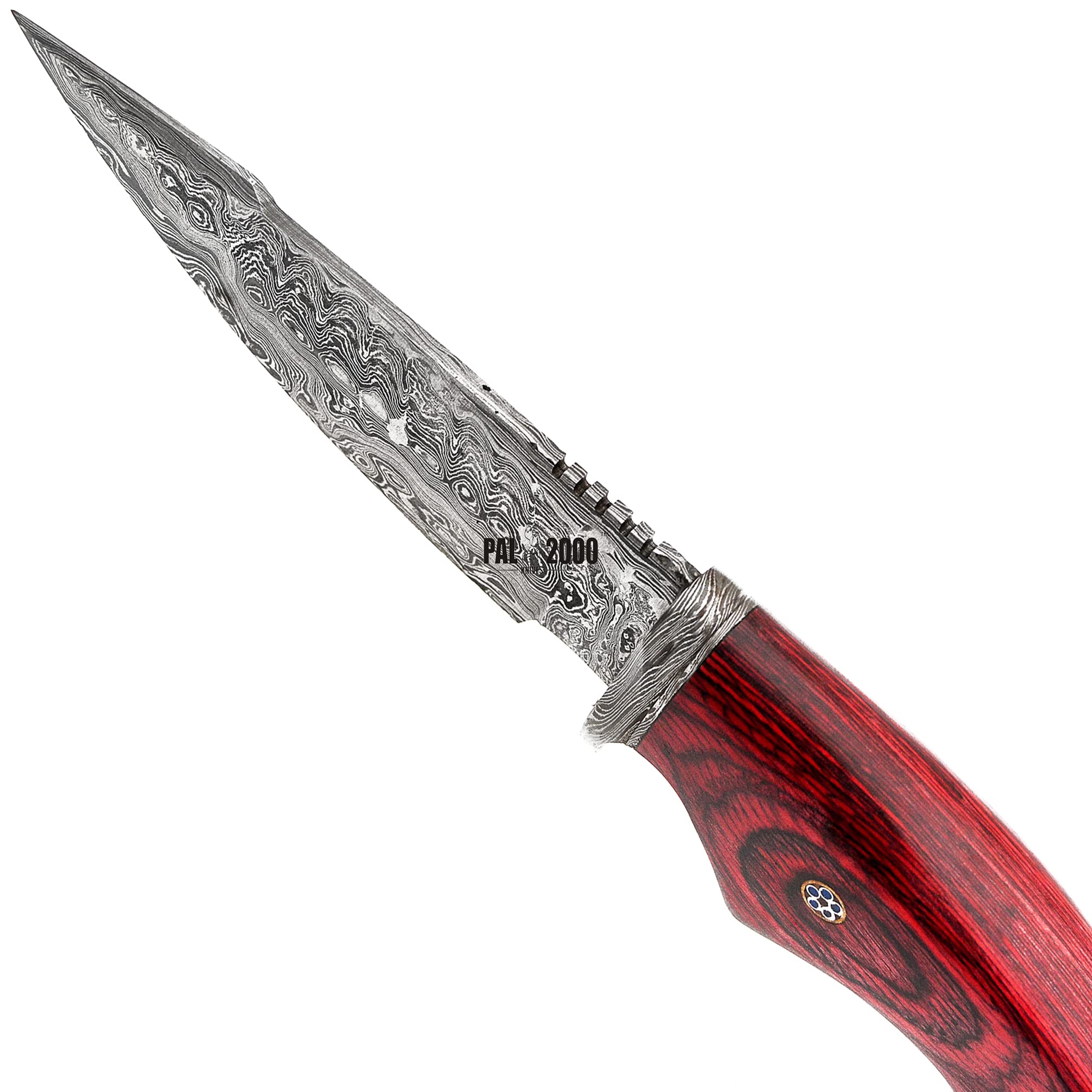 PAL 2000 KNIVES BOW-2057 Custom Handmade Damascus steel Bowie Knife With Sheath