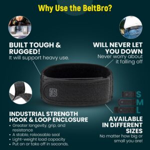 BeltBro Titan Black MultiPack No Buckle Elastic Belt For Men — Package Includes 2 Small, 2 Medium, 2 Large — Fits 1.5 Inch Belt Loops, Comfortable and Easy To Use