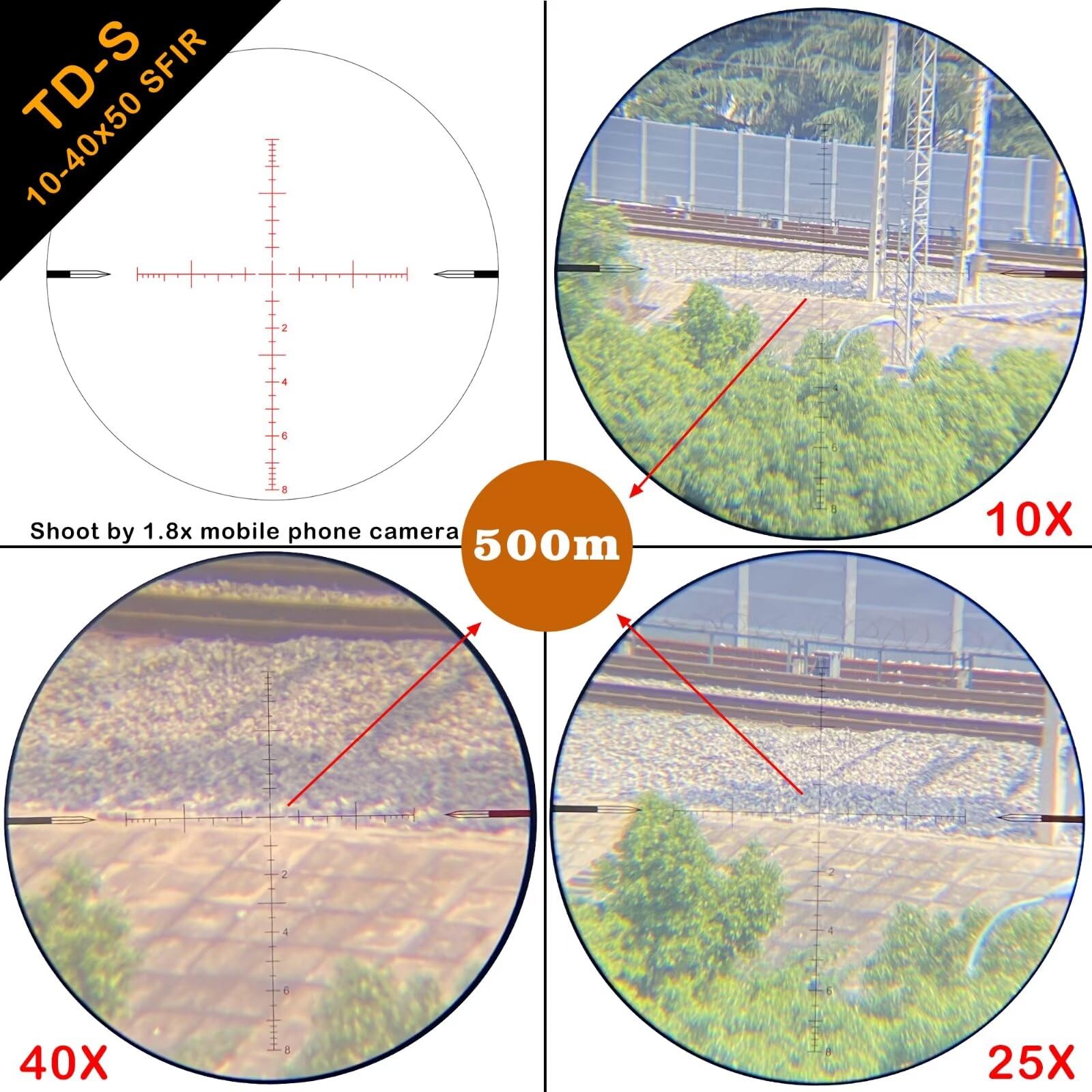 WestHunter Optics TD-S 10-40x50 SFIR Long Range 1/10 MIL Precision Riflescope | Picatinny Shooting Kit B