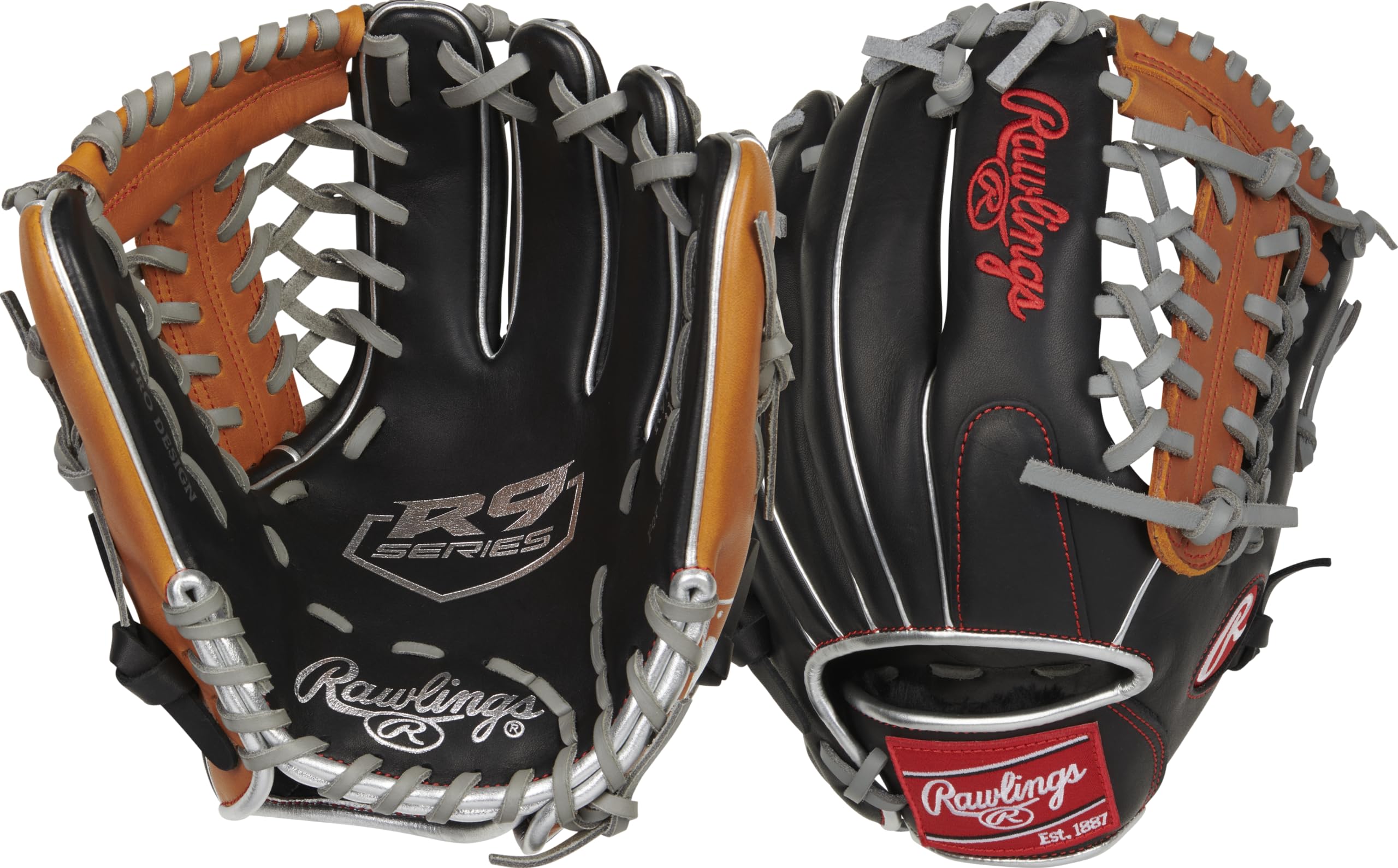 Rawlings | R9 CONTOUR Baseball Glove | 11.5" | Modified Trap-Eze Web | Right Hand Throw