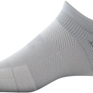 Under Armour Adult ArmourDry Run Lite No Show Tab Socks, 3-Pairs, White/Halo Gray, Large