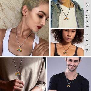 PROSTEEL Pride Month Accessories Lesbian Rainbow Necklace For Women Lgbtq Jewelry Stuff