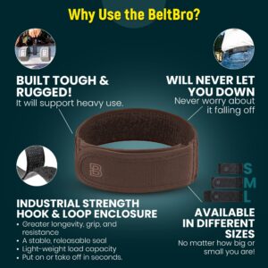 BeltBro Titan Brown MultiPack No Buckle Elastic Belt For Men — Package Includes 2 Small, 2 Medium, 2 Large — Fits 1.5 Inch Belt Loops, Comfortable and Easy To Use