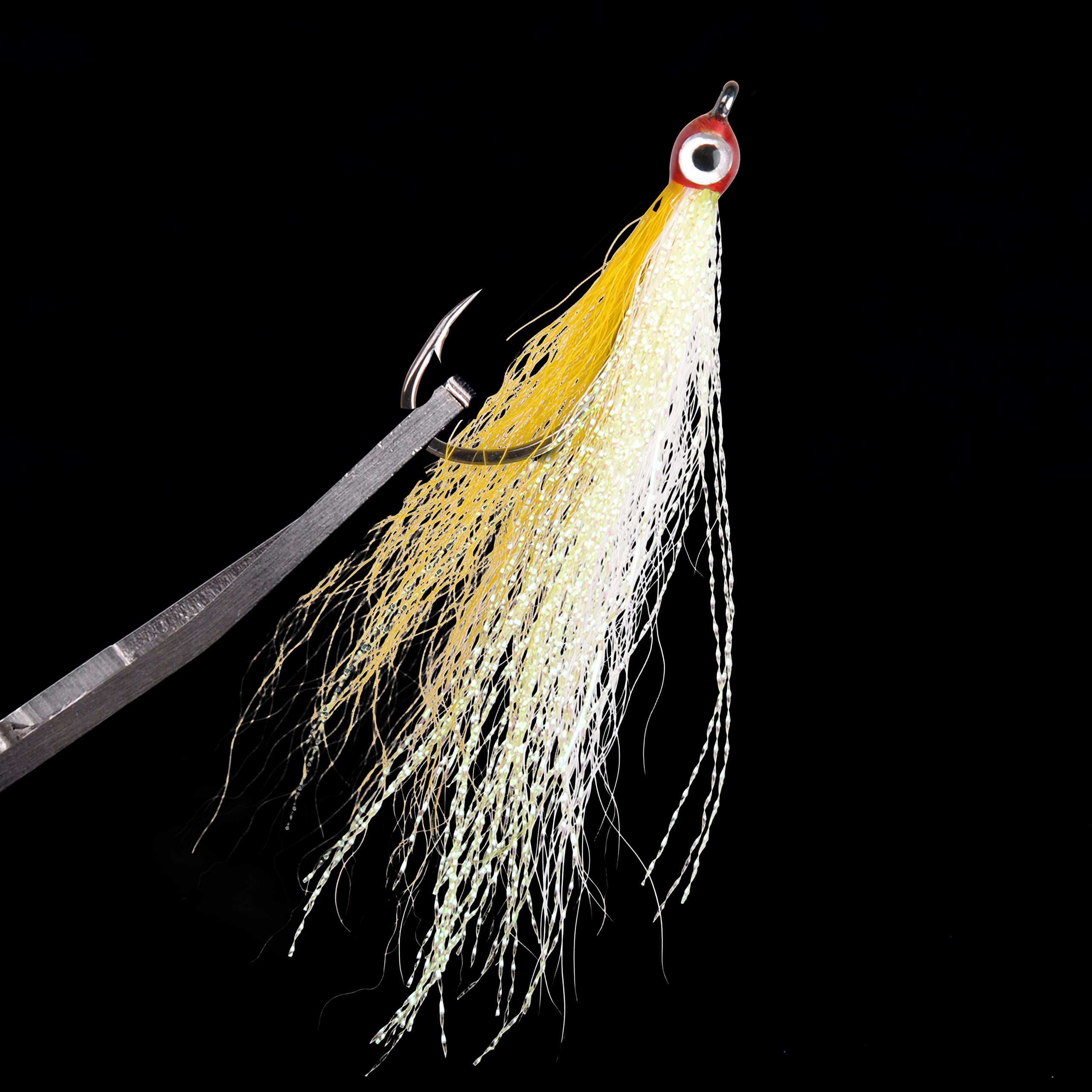 Streamer Flies for Fly Fishing, Classic Clouser Minnow Fishing Flies Streamers Fly Fishing Lures for Trout Bass Saltwater Freshwater (Yellow, 10Pcs)