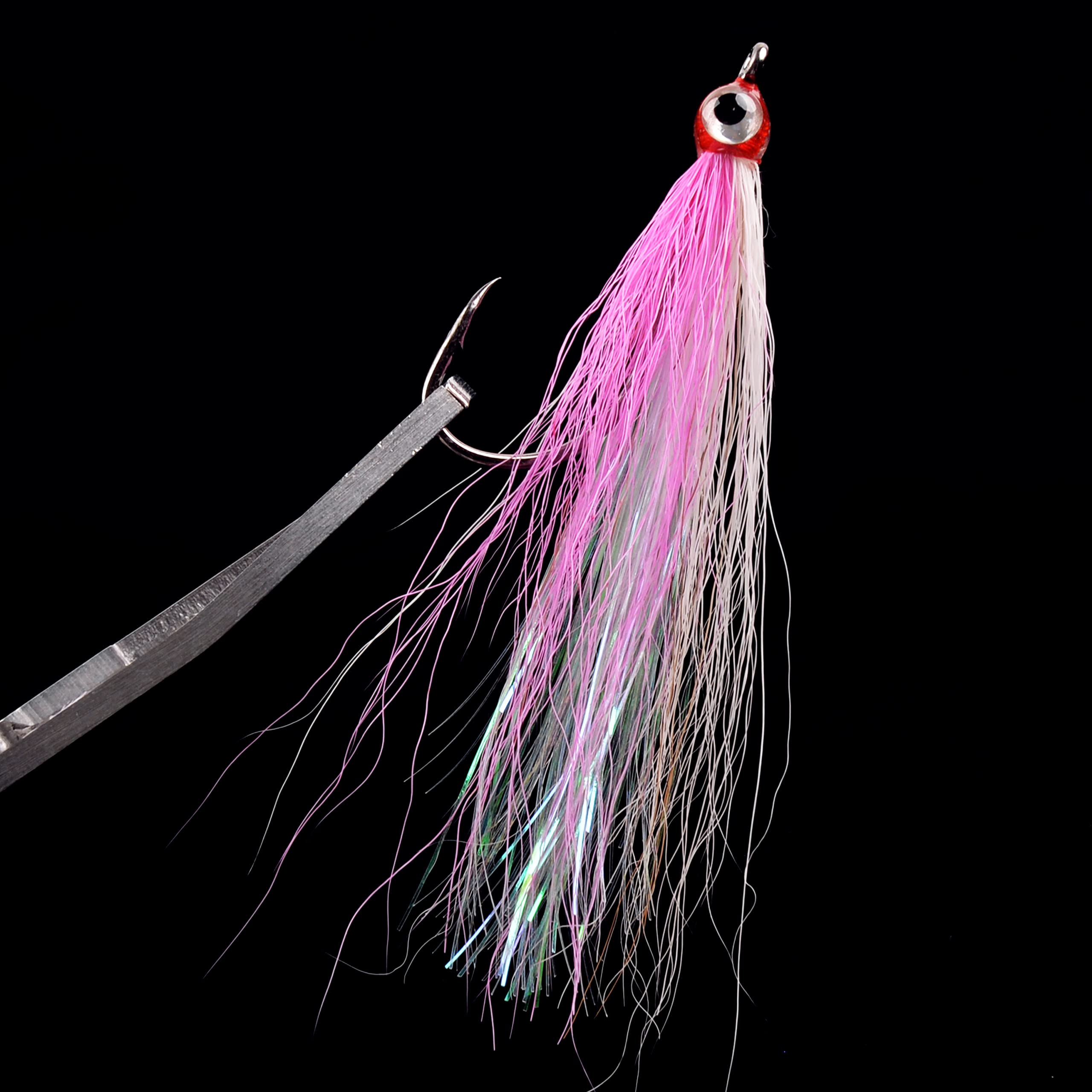 Streamer Flies for Fly Fishing, Classic Clouser Minnow Fishing Flies Streamers Fly Fishing Lures for Trout Bass Saltwater Freshwater (Pink, 5Pcs)