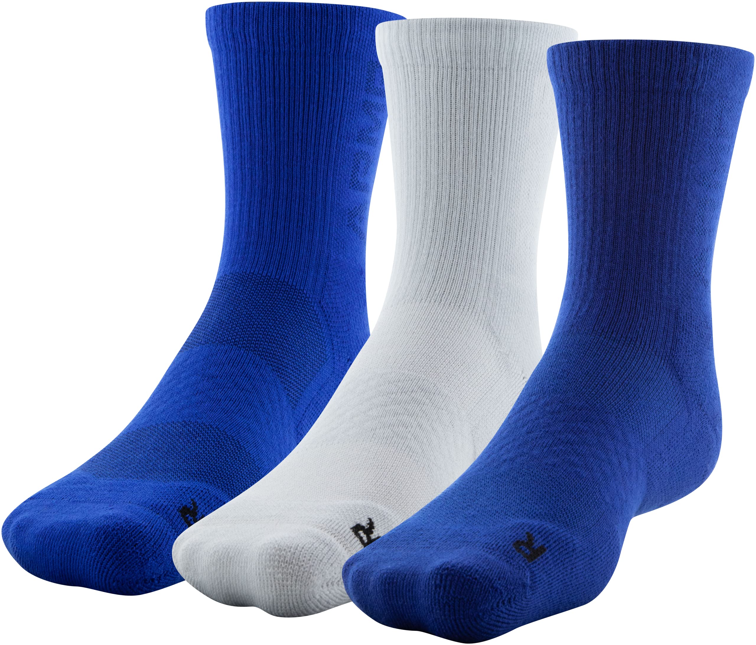 Under Armour Standard 3-Maker Mid-Crew Socks, 3-Pairs, Bauhaus Blue Assorted, Large