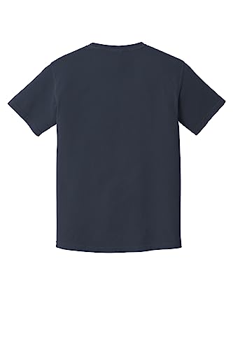 Comfort Colors Men's Adult Short Sleeve Tee, Style 1717 (Large, Midnight), Navy