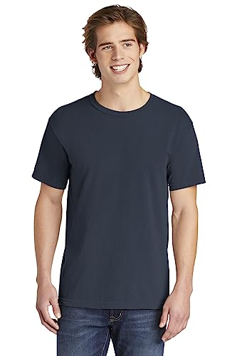 Comfort Colors Men's Adult Short Sleeve Tee, Style 1717 (Large, Midnight), Navy