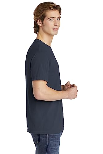 Comfort Colors Men's Adult Short Sleeve Tee, Style 1717 (Large, Midnight), Navy