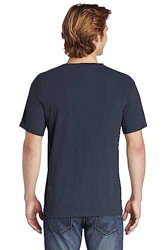 Comfort Colors Men's Adult Short Sleeve Tee, Style 1717 (Large, Midnight), Navy