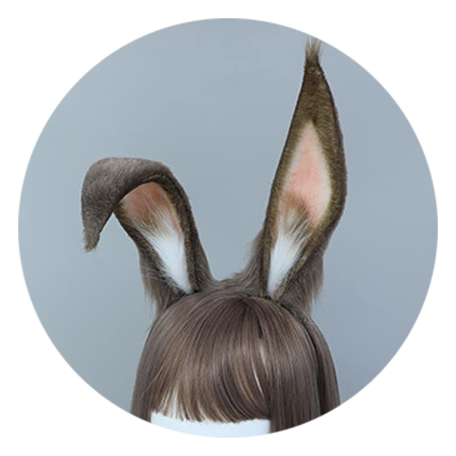 Faylay Bunny Ear Women Rabbit Animal Ears Furry Headband Party Accessories (FZGYAMY)