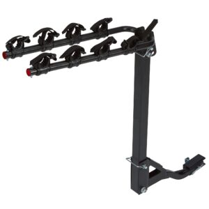 young 4 bike rack - bicycle racks mount carrier for cars, suv and minivans with 2" or 1-1/4 inch hitch receiver, easy assembly and safe locking