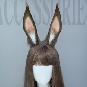 Faylay Bunny Ear Women Rabbit Animal Ears Furry Headband Party Accessories (FZGYAMY)