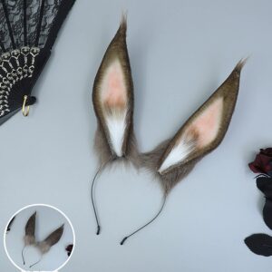 Faylay Bunny Ear Women Rabbit Animal Ears Furry Headband Party Accessories (FZGYAMY)