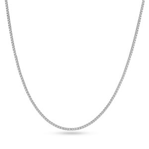 OCHCOH Sterling Silver Box Chain for Women, 20 Inches 925 Sterling Silver Necklace for Women Chains for Women 1.3mm Women Silver Chain Necklace for Women Jewelry Box Chains for Women Gifts