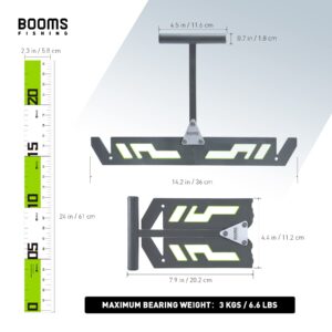 Booms Fishing TU1 Culling Beam, Tournament Fish Scale, Lightweight Foldable Style, Easy to Use and Carry, Comes with a 24" Adhesive Fish Ruler