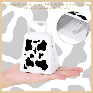 2 Pieces Cow Bell with Handle Noise Makers Cowbells for Sporting Events Football Games 8.6 Inch Hand Percussion Cheering Loud Call Bell Musical Instruments Call Bell Alarm for Parties(Lovely Style)