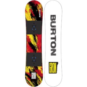 burton kids' grom snowboard, ketchup/mustard, 110cm