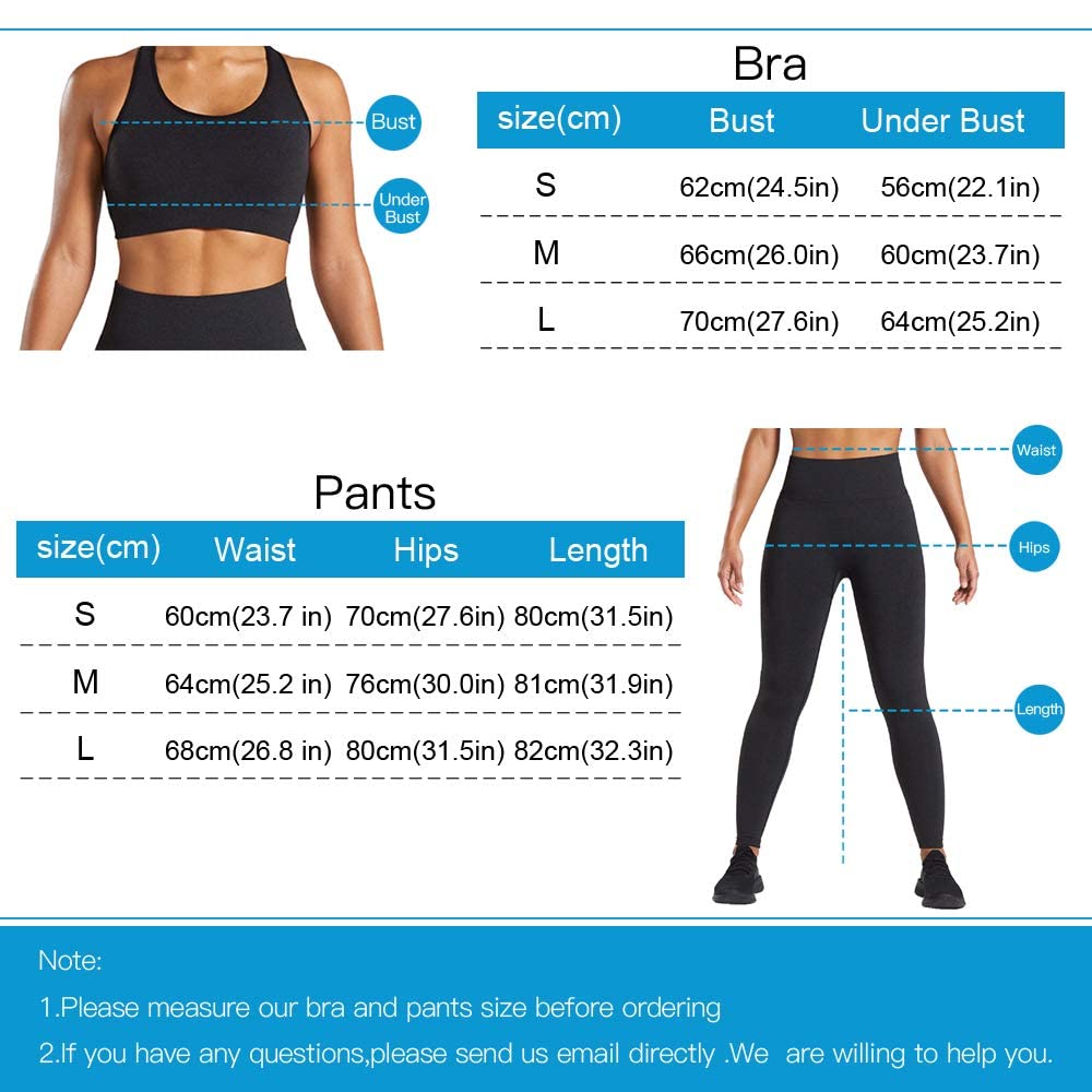 WodoWei Women 2 Piece Workout Outfits Sports Bra Seamless Leggings Yoga Gym Activewear Set (YO610-Brown Marl-M)