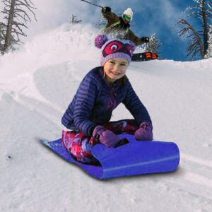 Skiing Carpet Flexible Fine Workmanship Blue Portable Snow Sled Snowboard Compatible with Children Blue S