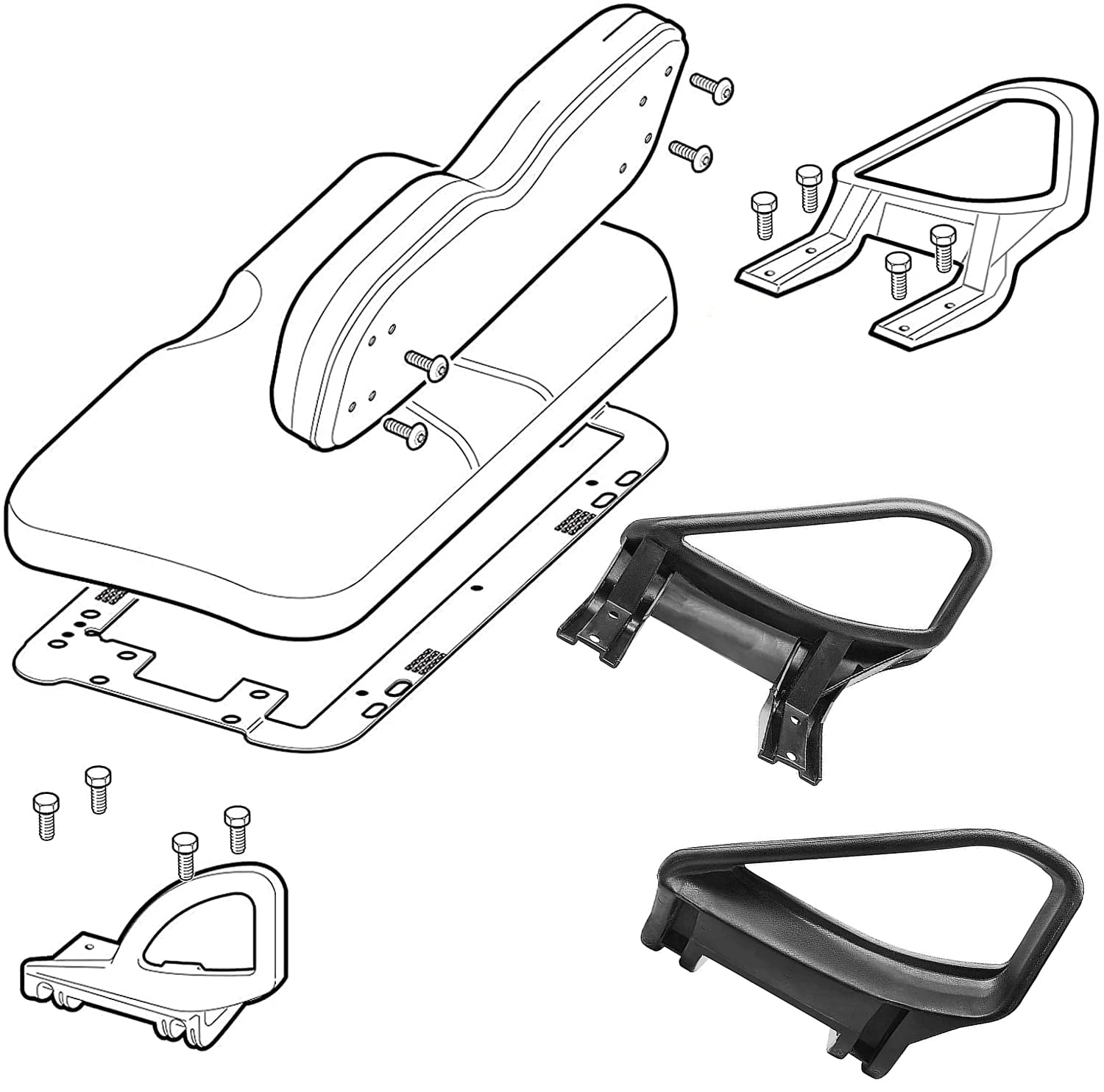 Golf Cart EZGO Arm Rest Hip Restraint for EZGO TXT 1994-UP Gas&Electric Replace#71701-G01 71702-G01