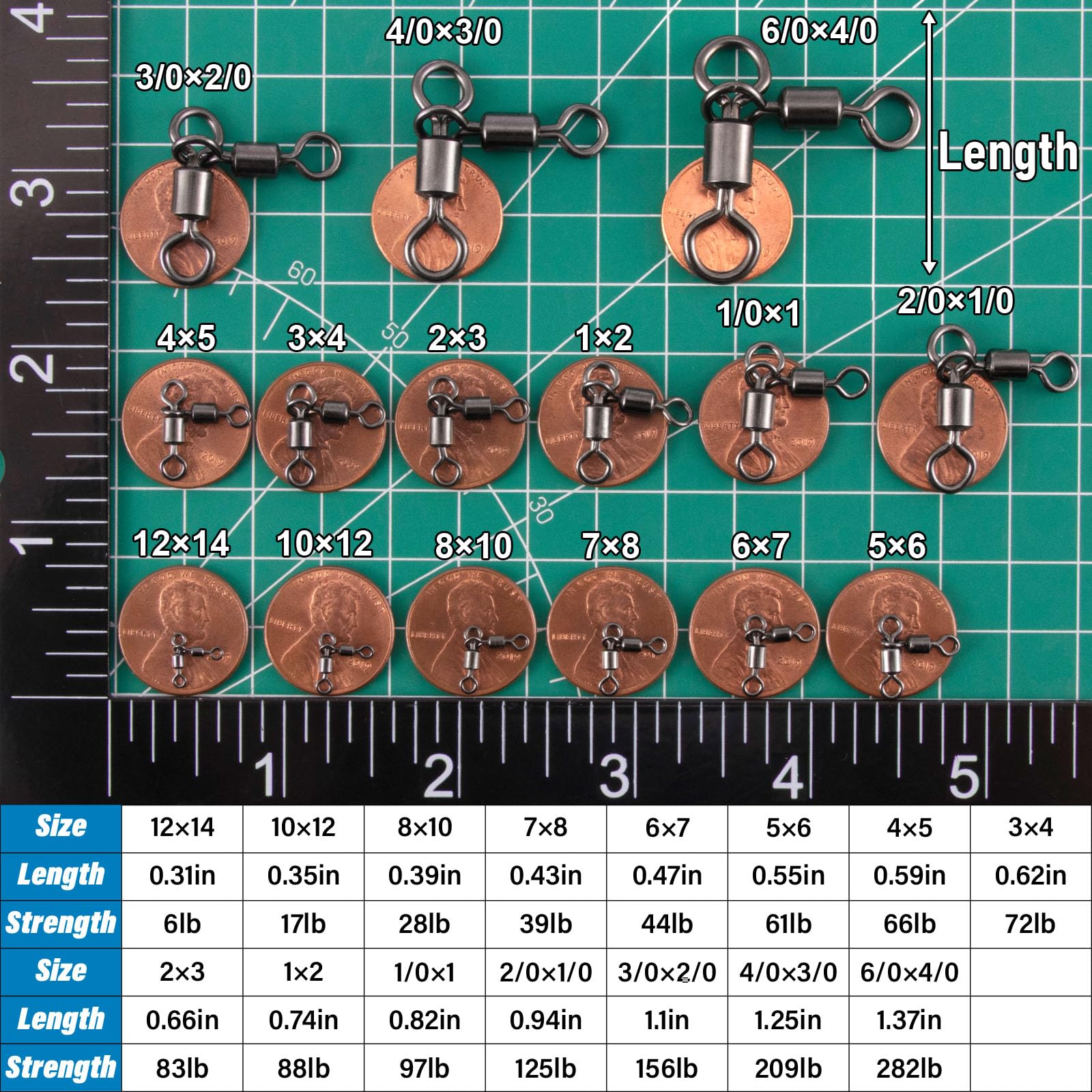 Dr.Fish 30 Pack 3 Way Swivels Barrel Swivels Fishing Swivels Catfish Swivels Fishing Tackle Hook Connector Surf Fishing Rig Trolling Catfish Rig Saltwater Freshwater Size 2X3