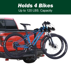 Young 4 Bike Rack - Bicycle Racks Mount Carrier for Cars, SUV and Minivans with 2" or 1-1/4 inch Hitch Receiver, Easy Assembly and Safe Locking