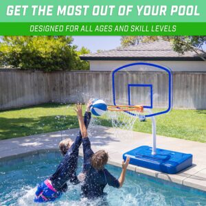 GoSports Splash Hoop ELITE Pool Basketball Hoop with Premium Acrylic Backboard and Water Weighted Base