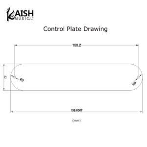 Dopro Standard 32mm Width Blank Control Plate No Hole Aluminum Anodized Tele Control Plate for FD Telecaster Black