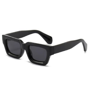 sheen kelly retro thick rectangular sunglasses for men women trendy chunky square frame tinted lens fashion cute eyewear