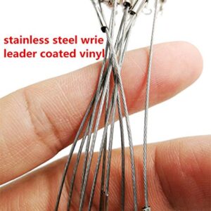 10pcs Fishing Wire Leader Saltwater Tackle Rig,70LB High-Strength Fishing Wire Gear Equipment for Lures Bait Hooks,Arms 1/2/3/4,Arm 2.76/4.72in Available (1 Arm, Arms Length-4.72inch)