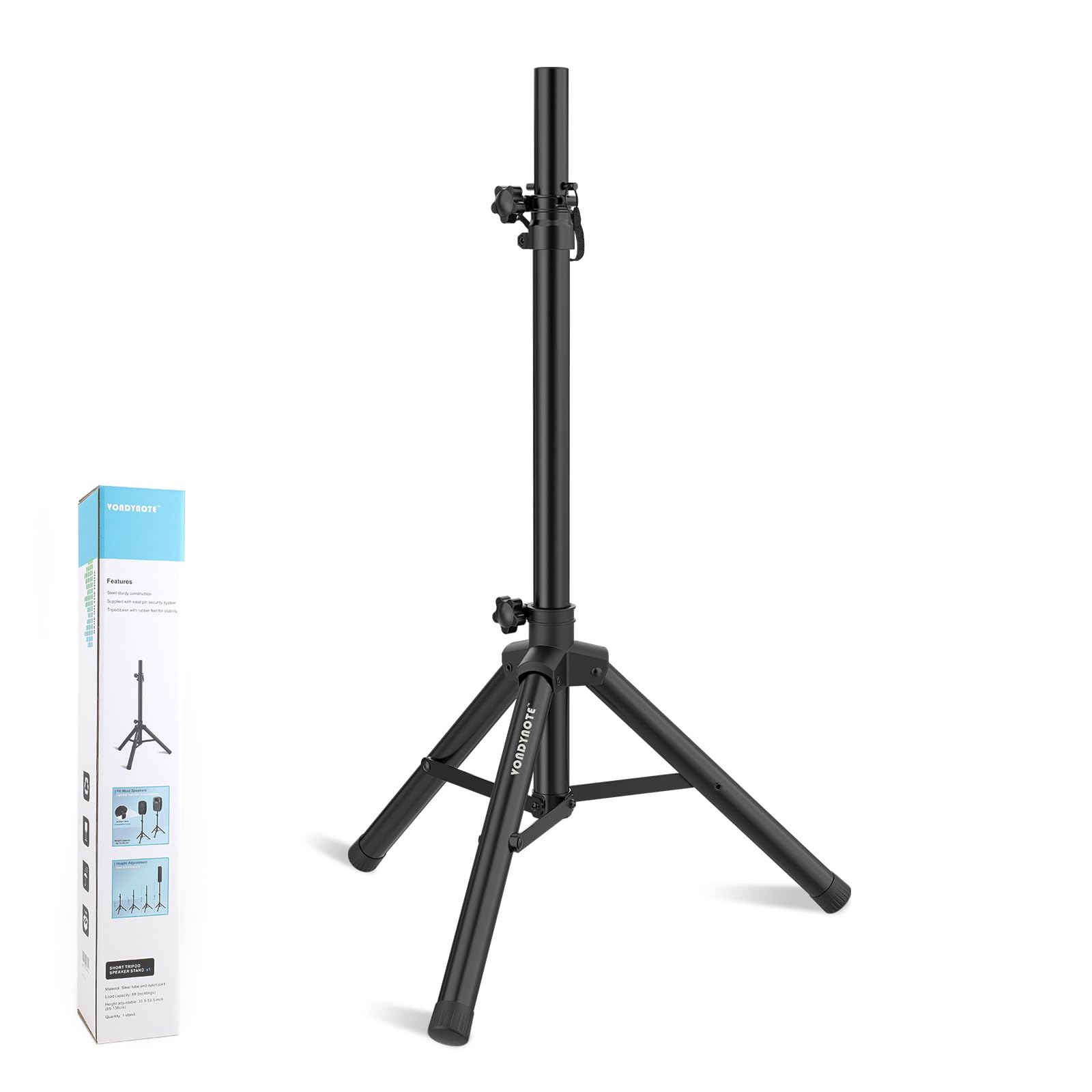 Vondynote Tripod Speaker Stands PA DJ Short Tripod Speaker Stand Slim Mini Speaker Stand, Single