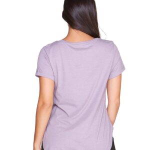 Colosseum Active Women's Myla Short Sleeve Scoop Neck Tee (Amethyst, Large)