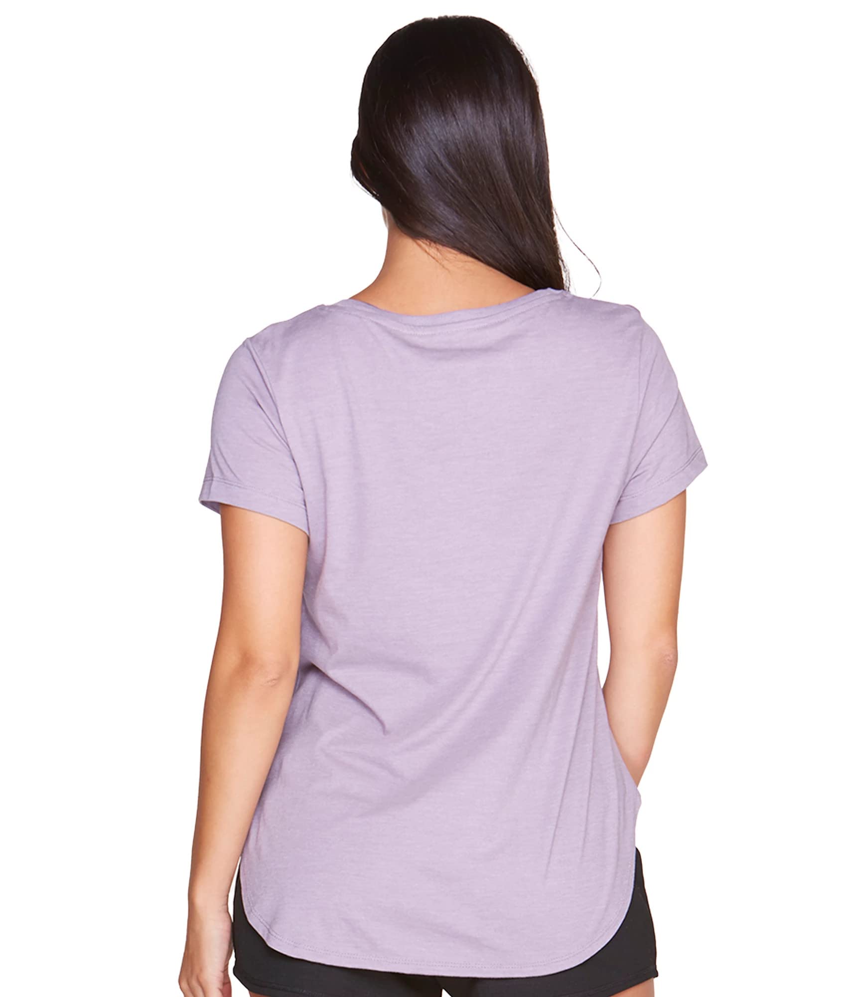 Colosseum Active Women's Myla Short Sleeve Scoop Neck Tee (Amethyst, Large)