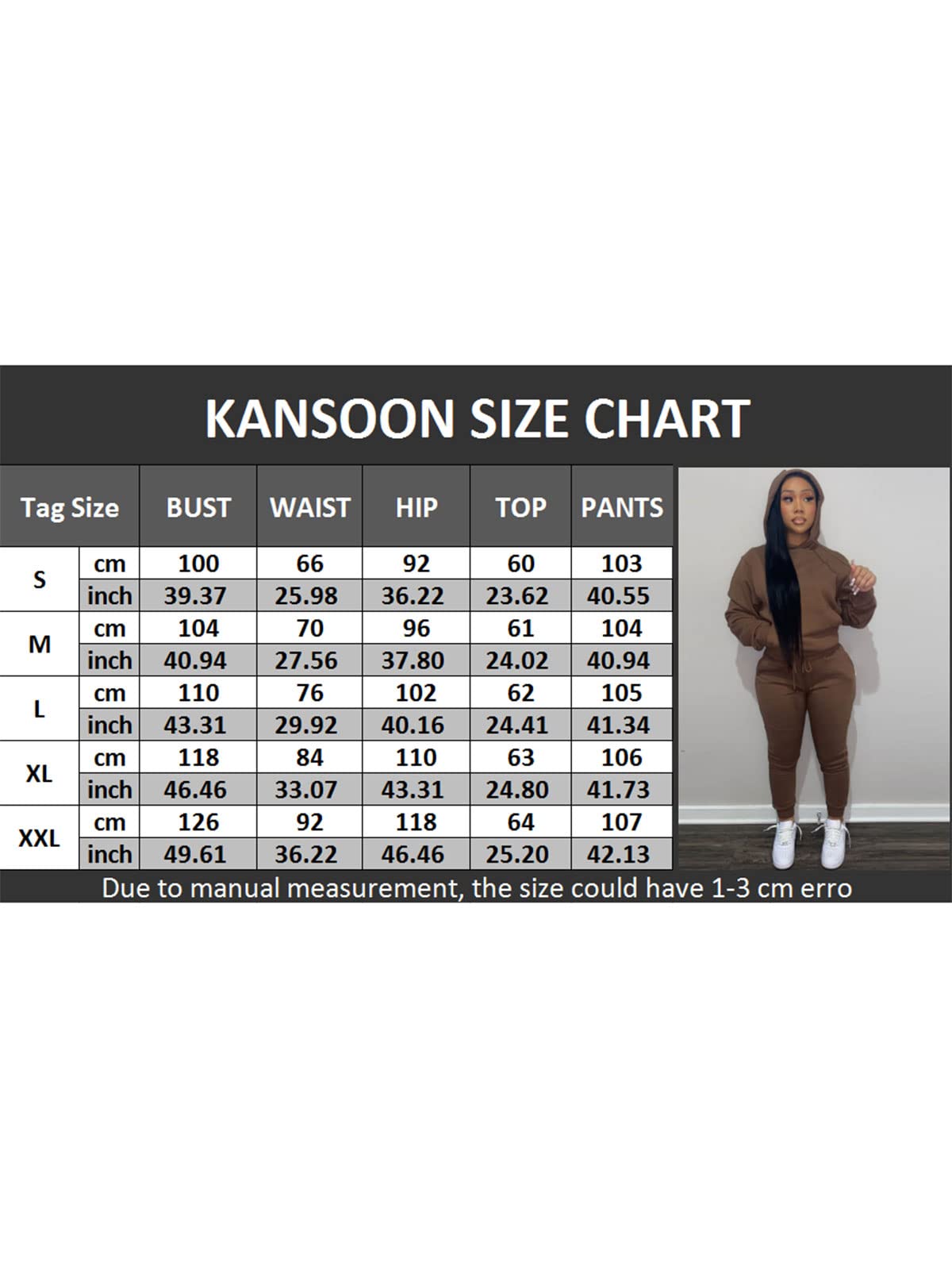 KANSOON 2 Piece Outfits for Women Sweatsuit Long Sleeves Sweatshirts and Jogger Sweatpants Jogger Sets Dark Grey M