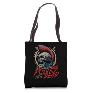 Punks Not Dead | Rocker Punker | Punk Rock Music Tote Bag