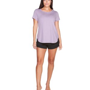 Colosseum Active Women's Myla Short Sleeve Scoop Neck Tee (Amethyst, Large)