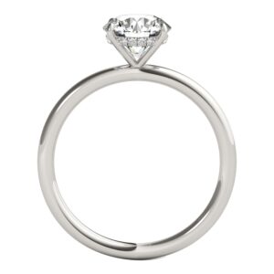 BRIGHTS COLLECTION 1/2 Carat Lab Grown Diamond Solitaire Engagement Rings For Women In 10K White Gold In Ring Size 6.5