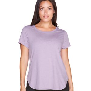 Colosseum Active Women's Myla Short Sleeve Scoop Neck Tee (Amethyst, Large)