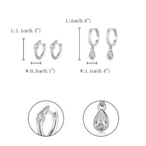 FANZE 5Pairs Earrings Set, Stud Earrings Set Chain Earrings Hoop Earrings Set for Women Fashion Jewelry Gift Women