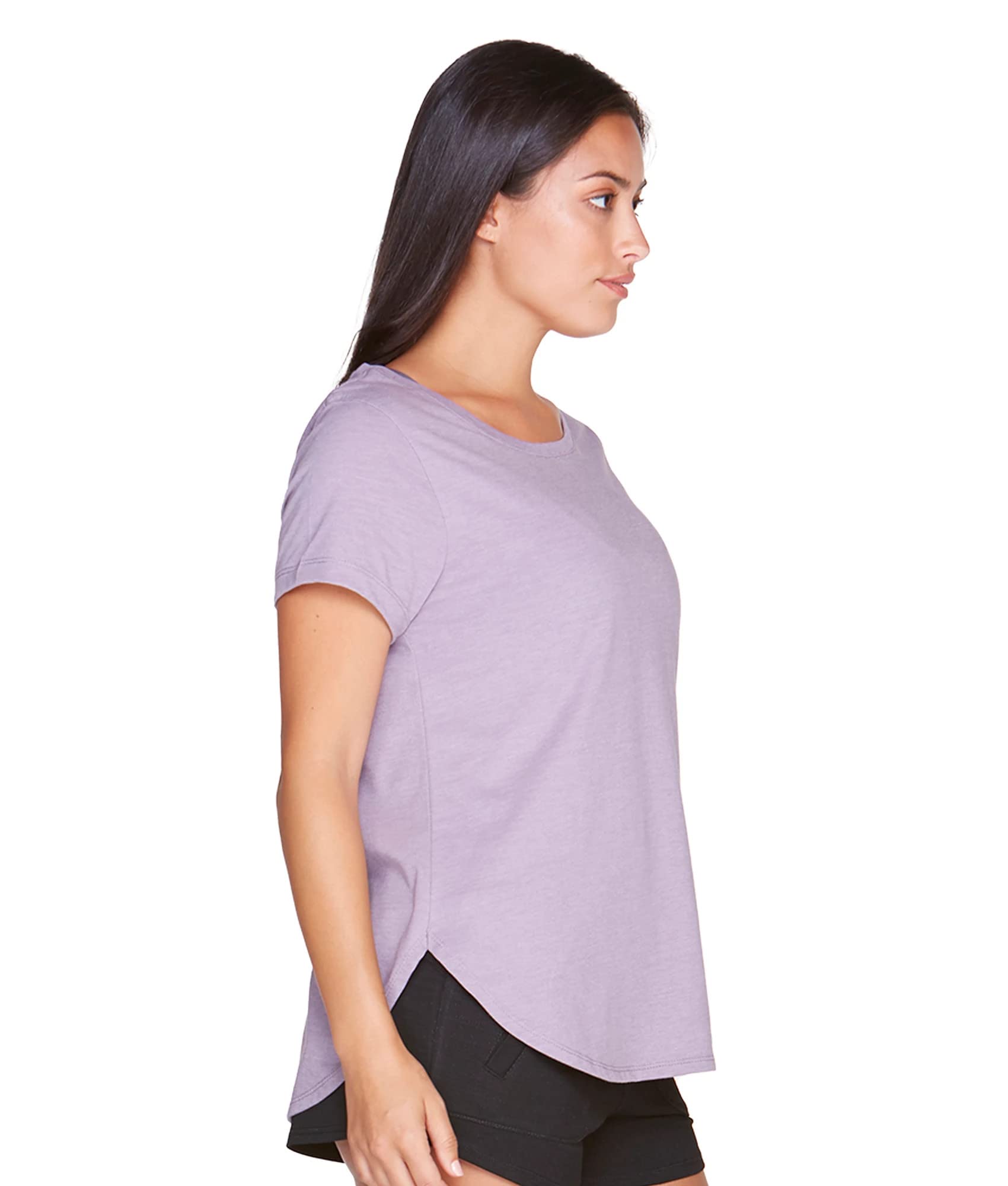 Colosseum Active Women's Myla Short Sleeve Scoop Neck Tee (Amethyst, Large)