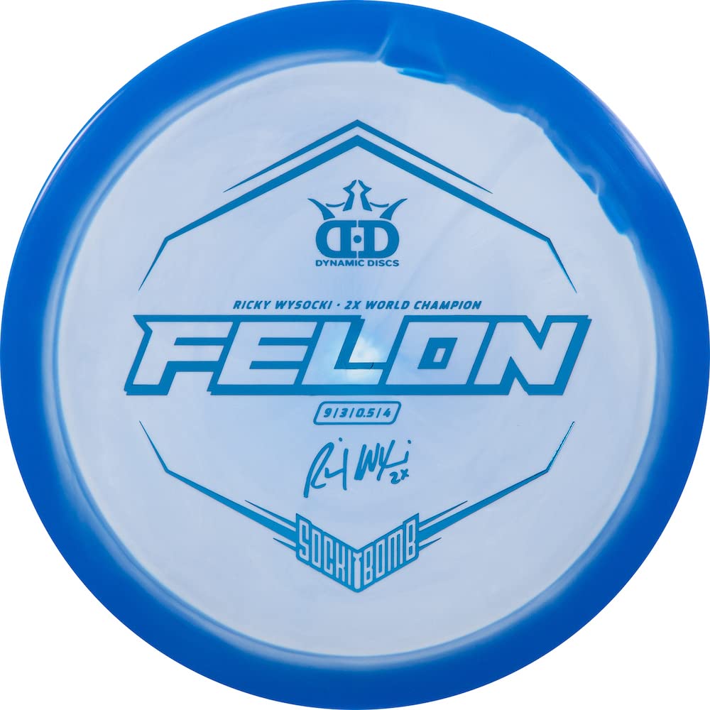 Dynamic Discs Limited Edition Ricky Wysocki Sockibomb Fuzion Orbit Felon Fairway Driver Golf Disc [Colors Will Vary] - 173-176g